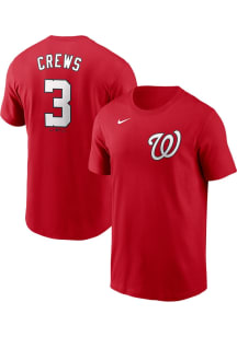 Dylan Crews Washington Nationals Red Alt Short Sleeve Player T Shirt