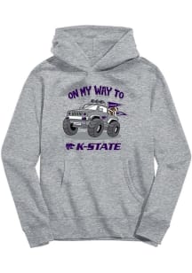 Vive La Fete K-State Wildcats Youth Grey On My Way Long Sleeve Hoodie