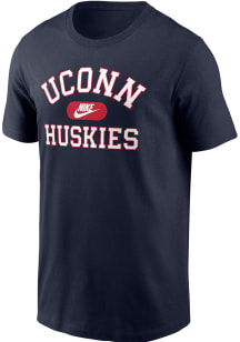 Nike UConn Huskies Navy Blue Arch Pill Short Sleeve T Shirt