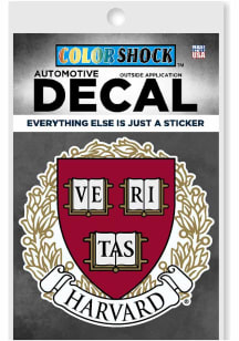 Harvard Crimson Adorned Veritas Shield Auto Decal - Crimson