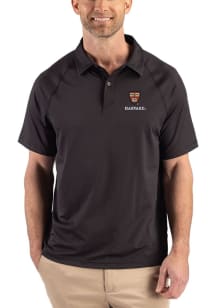 Cutter and Buck Harvard Crimson Mens Black Prospect Eco Short Sleeve Polo