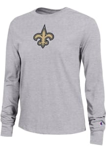 Champion New Orleans Saints Womens Grey Core LS Tee