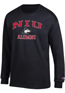 Champion Northern Illinois Huskies Black Mascot Alumni Jersey Long Sleeve T Shirt