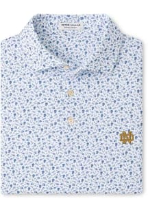 Peter Millar Notre Dame Fighting Irish Mens Light Blue Kick Off Short Sleeve Fashion Polo