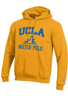 Champion UCLA Bruins Mens Gold Water Polo Icon Powerblend Long Sleeve Hoodie