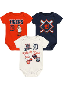 Paws  Detroit Tigers Baby Navy Blue Home Plate One Piece