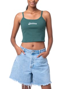 Michigan State Spartans Womens Green Sideline Tank Top
