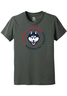 Summit Sportswear UConn Huskies Youth Graphite Circle Short Sleeve T-Shirt