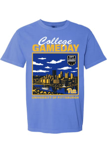 Something Inked Pitt Panthers Blue Football College Gameday Stadium Short Sleeve T Shirt