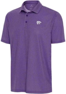 Antigua K-State Wildcats Mens Purple Trellis Short Sleeve Polo