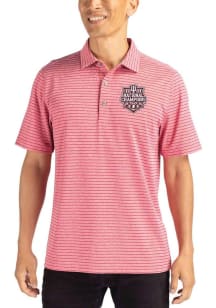 Cutter and Buck Indiana Hoosiers Mens Crimson 2025 CFP National Champions Forge Stripe Short Sleev..