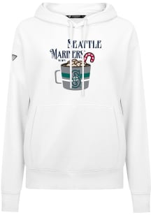 Levelwear Seattle Mariners Womens White Adorn Mellow Hooded Sweatshirt