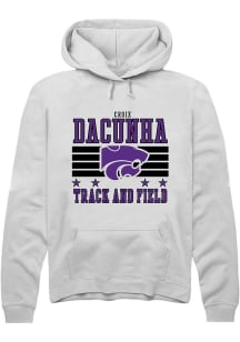 Croix DaCunha K-State Wildcats Mens White NIL Striped Player Hood