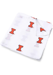 Illinois Fighting Illini Muslin Swaddle Baby Blanket