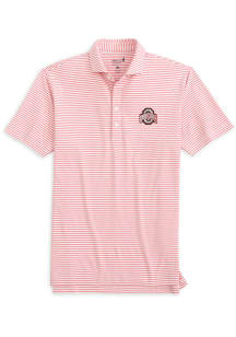 Johnnie O Ohio State Buckeyes Mens Red Stetsons Short Sleeve Fashion Polo