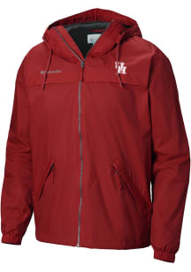 Columbia Houston Cougars Mens Red Heat Seal Oroville Creek Medium Weight Jacket