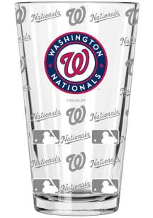 Washington Nationals Sandblasted Pint Glass - Red