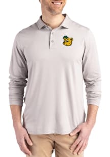 Cutter and Buck Baylor Bears Mens Grey Vault Coastline Long Sleeve Polo Shirt