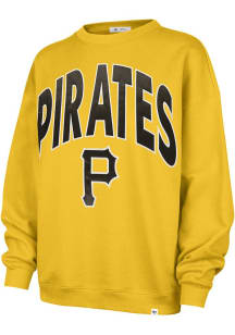 47 Pittsburgh Pirates Womens Yellow Extra Innings Crew Sweatshirt
