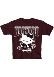 Blue 84 Harvard Crimson Youth Maroon Hello Hoops Short Sleeve T-Shirt