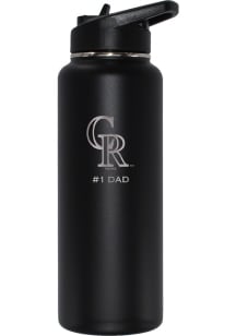 Colorado Rockies Dad 34oz Stainless Steel Bottle - Black