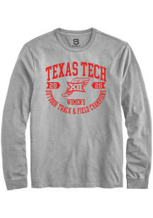 Summit Sportswear Texas Tech Red Raiders Grey Big 12 2026 Women's Outdoor Track & Field Champions..