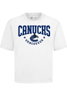 Levelwear Vancouver Canucks White Signature Knit Archway Short Sleeve Fashion T Shirt