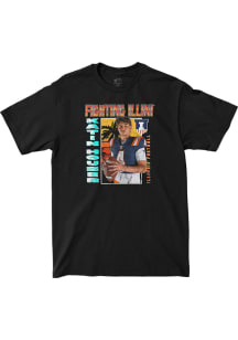 Katin Houser Illinois Fighting Illini Youth Black Big Ten Media Days Custom Player Tee