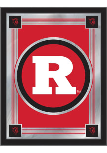 Rutgers Scarlet Knights Logo Hanging Back Bar Mirror