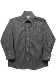 Vive La Fete UCF Knights Toddler Black Gingham Long Sleeve Polo