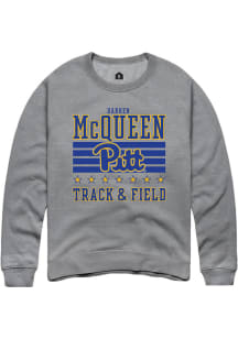 Darren McQueen Pitt Panthers Mens Grey NIL Striped Player Crew