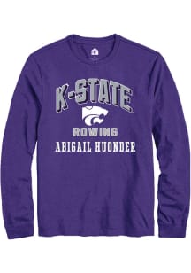 Abigail Huonder K-State Wildcats Purple NIL Arch Logo Long Sleeve Player T Shirt
