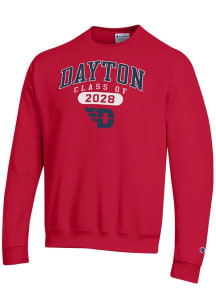 Champion Dayton Flyers Mens Red Class of 2028 Powerblend Long Sleeve Crew Sweatshirt