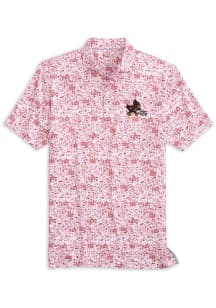 Johnnie O Iowa State Cyclones Mens Cardinal Tailgater Vault CY Short Sleeve Fashion Polo