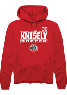 Alexis Knisely Ohio State Buckeyes Mens Red NIL Stacked Box Player Hood