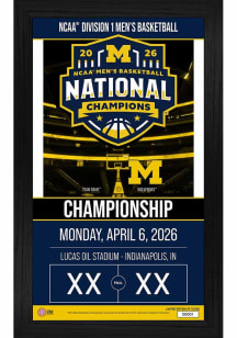 Michigan Wolverines MBB National Champions 2026 Plaque