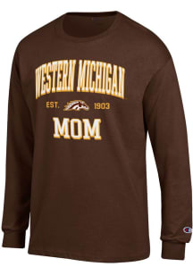 Champion Western Michigan Broncos Brown EST Date Mom Jersey Long Sleeve T Shirt