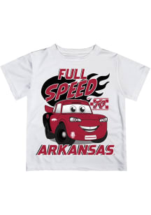 Vive La Fete Arkansas Razorbacks Toddler White Full Speed Short Sleeve T-Shirt