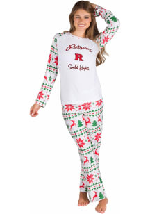 Concepts Sport Rutgers Scarlet Knights Womens White Holiday Tidings PJ Set