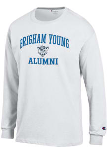 Champion BYU Cougars White Logo Alumni Jersey Long Sleeve T Shirt