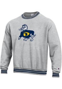 Champion Drexel Dragons Mens Navy Blue Ribbed Reverse Weave Long Sleeve Crew Sweatshirt