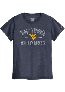League West Virginia Mountaineers Womens Navy Blue Intramural Short Sleeve T-Shirt