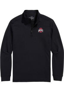 Ohio State Buckeyes Mens Black Clubhouse Long Sleeve Qtr Zip Pullover