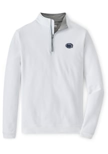 Peter Millar Penn State Nittany Lions Mens White Perth Long Sleeve Qtr Zip Pullover