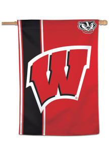 Wisconsin Badgers Stripes 1 Sided Banner - Red