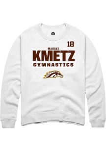 Maddie Kmetz Western Michigan Broncos Mens White NIL Stacked Box Player Crew