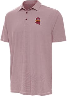Antigua Virginia Tech Hokies Mens Maroon Twine Hokie Bird Short Sleeve Polo