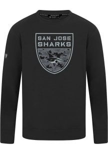 Levelwear San Jose Sharks Black Mandate Buckler Long Sleeve T Shirt