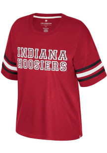 Colosseum Indiana Hoosiers Womens Crimson Tina Short Sleeve T-Shirt