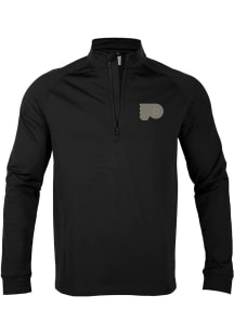 Levelwear Philadelphia Flyers Youth Black Jr Calibre Copper Long Sleeve Quarter Zip Shirt